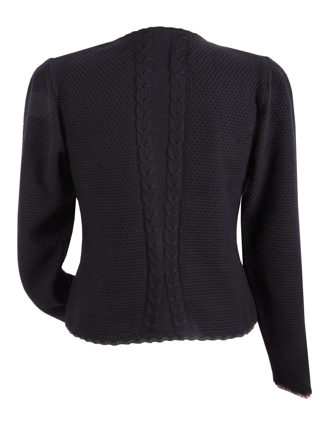 Moschen-Bayern Trachtenstrickjacke Trachtenjacke Damen Trachtenjanker Strickjacke Dirndljacke Schwarz Handbestickt