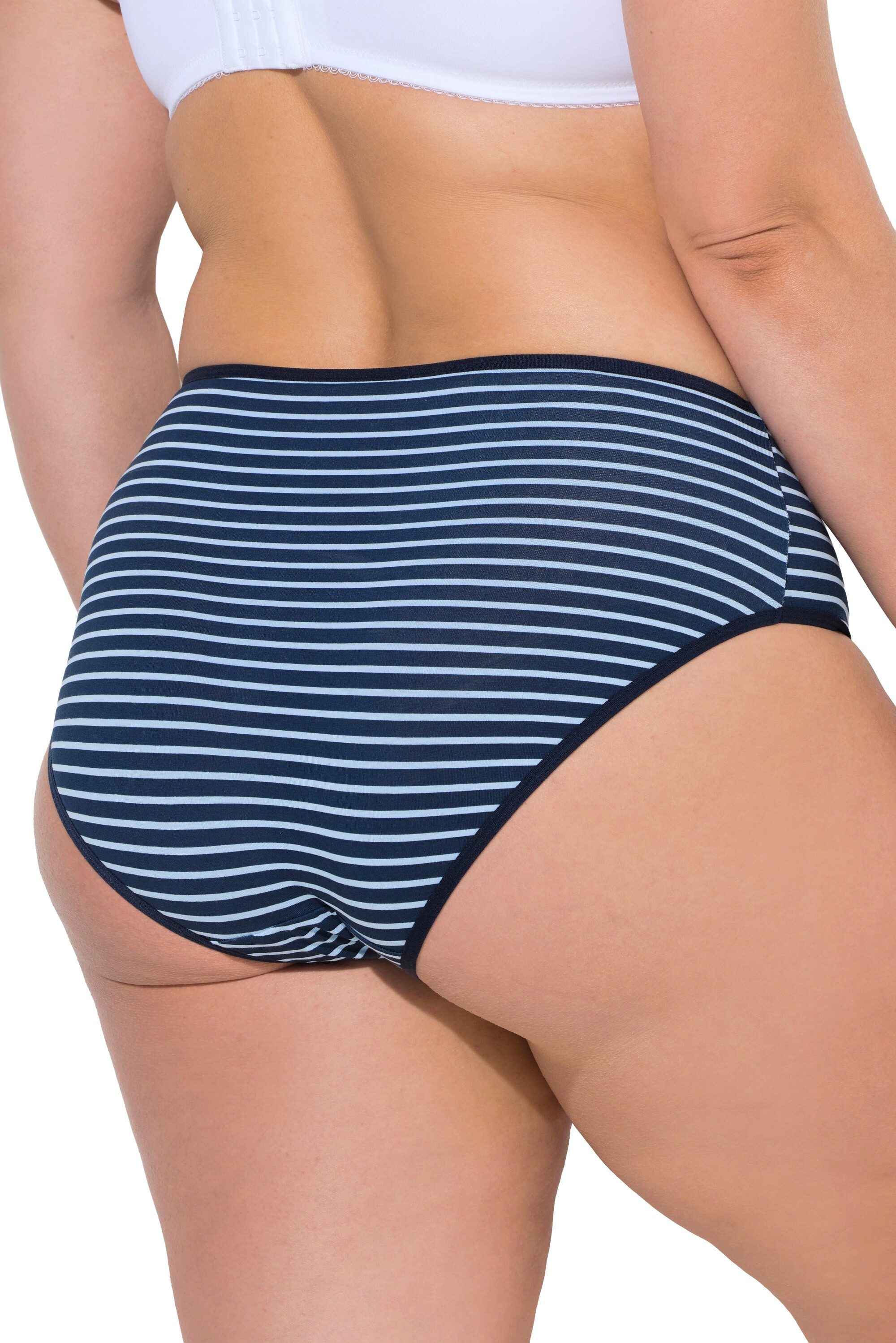 Ulla Popken Midislip Midislips 5er-Pack feine Streifen