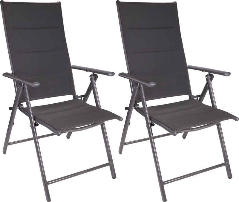 BRUBAKER Gartenstuhl Riva Stuhl mit 7-Fach verstellbarer Rückenlehne (Set, 2 St), Gartenstühle - Faltstühle klappbar - wetterfeste Складные стулья für Terrasse oder Balkon