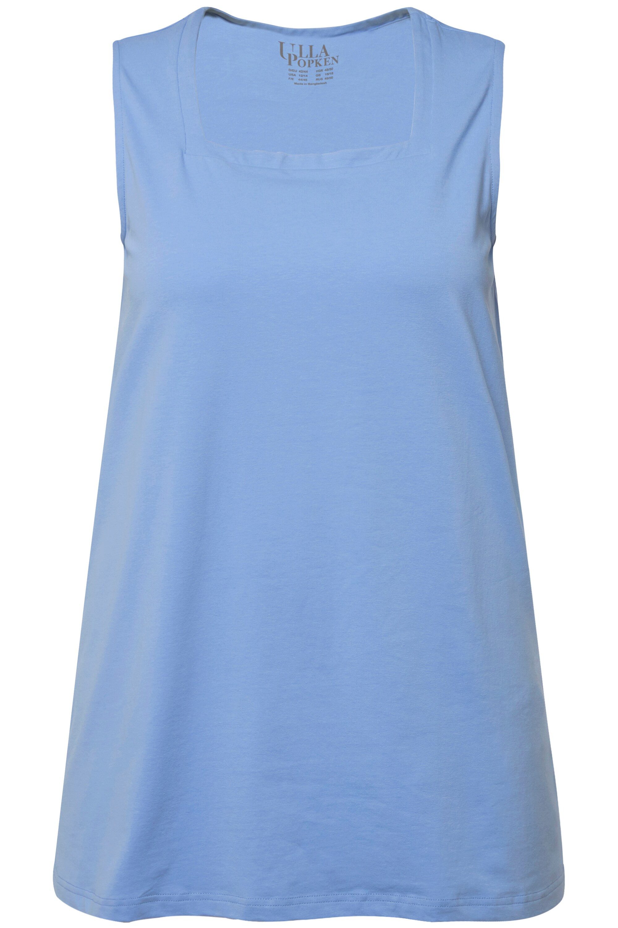 Ulla Popken Longshirt Longtop Classic Fit Carré-Ausschnitt ärmellos günstig online kaufen