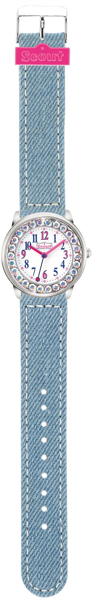 Scout Quarzuhr The Darling Collection, Armbanduhr, Kinderuhr, Geschenkidee, Schulanfang, Mädchen, Glitzer