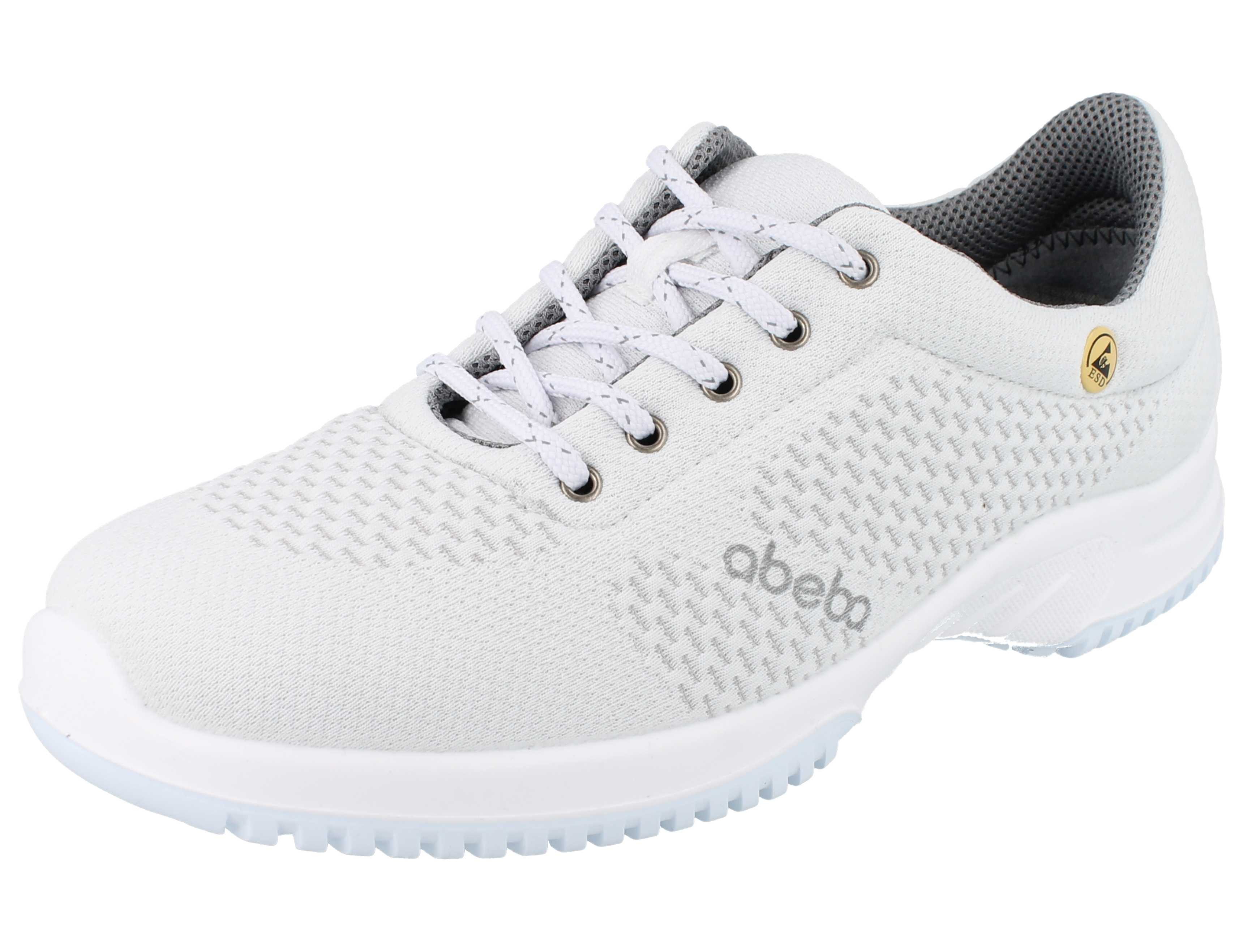 Abeba ABEBA Uni 6 Damen Berufshalbschuhe O2 weiß Textil - Größe: 40 Sicherheitsschuh Wechselfußbett
