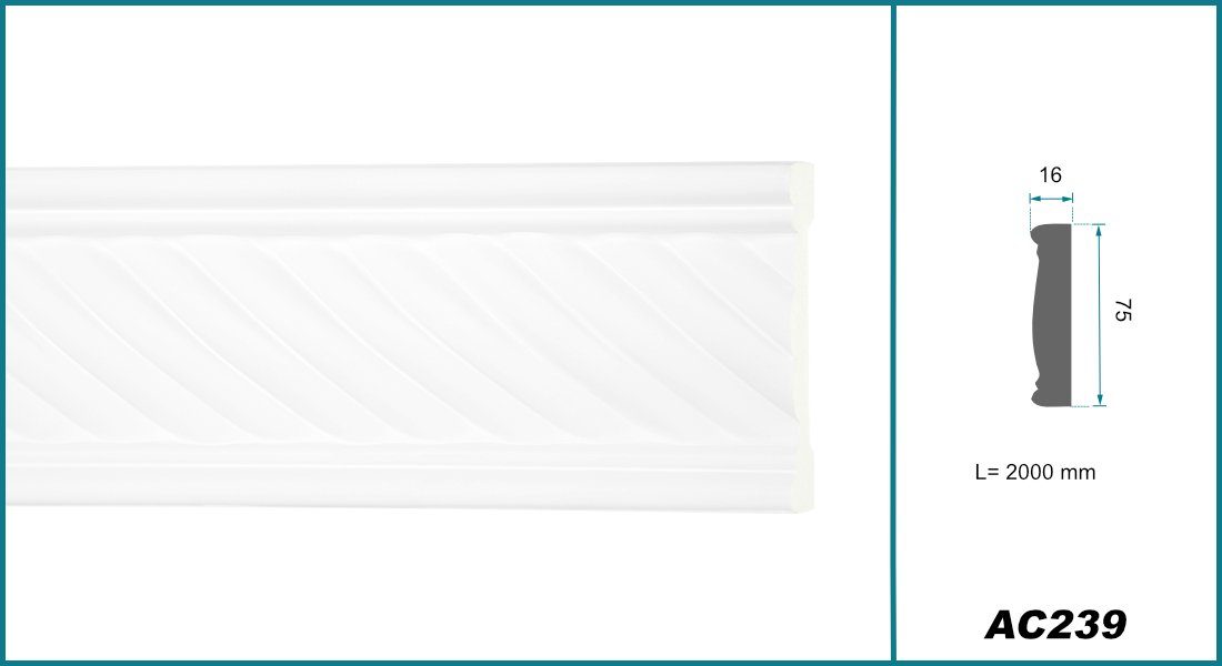 Hexim Perfect Stuckleiste AC 239, Flachprofile günstig online kaufen