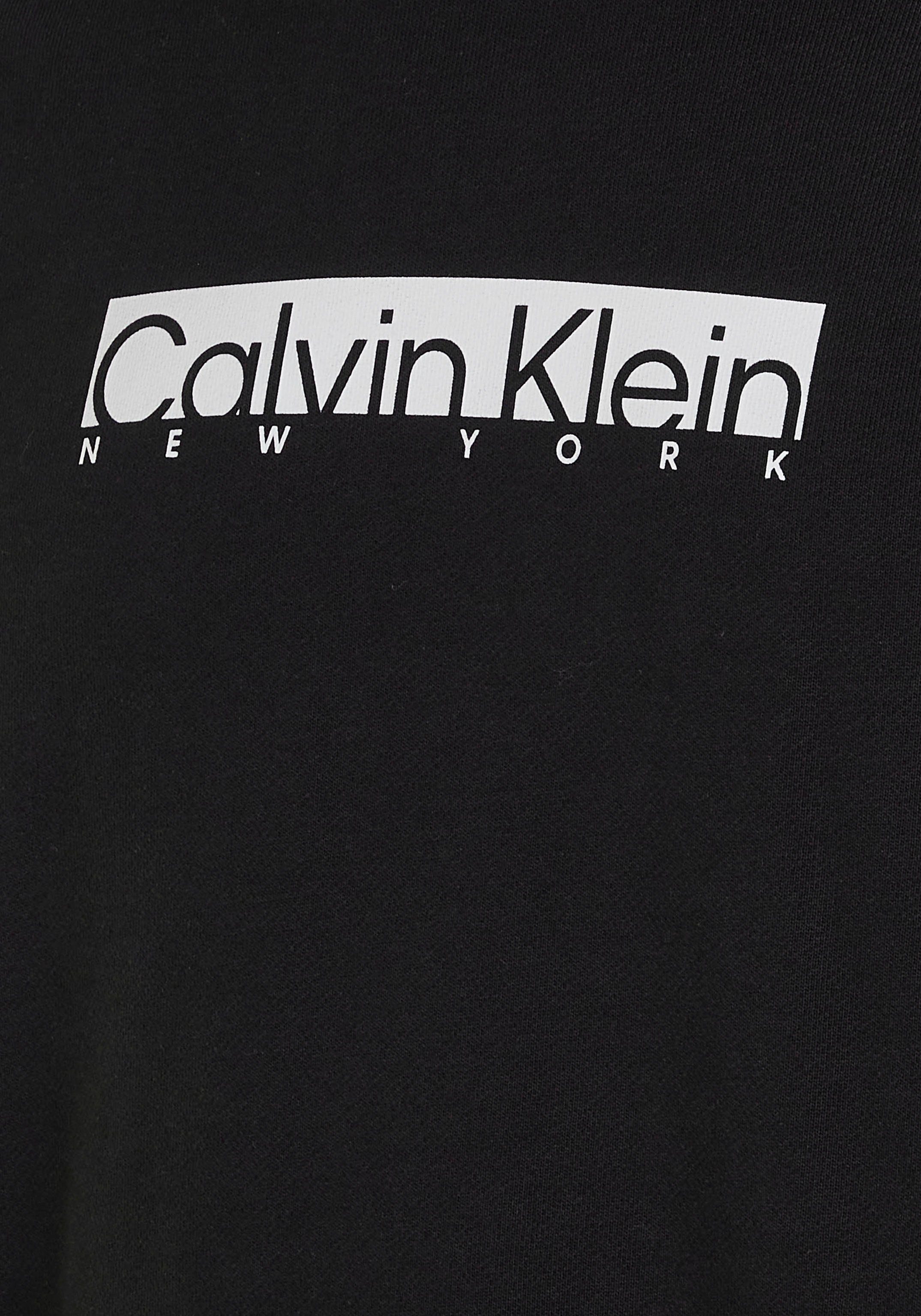 Print CK New Klein Calvin York schwarz Kapuzensweatshirt mit