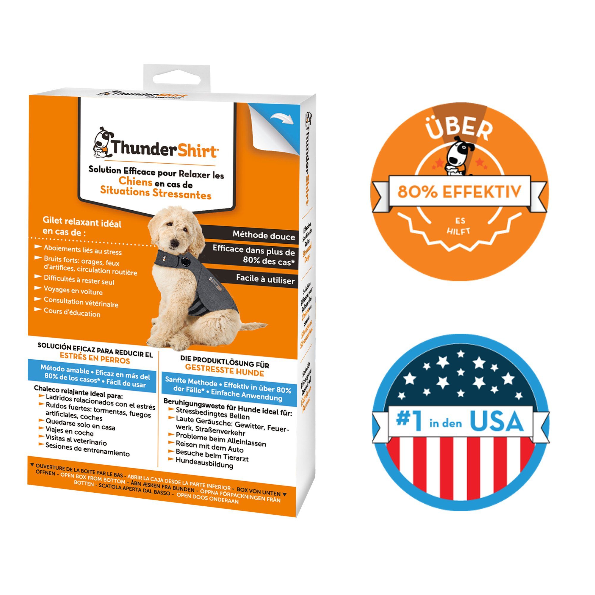 Adaptil Hunde-Halsband ThunderShirt ® - Die Beruhigungsweste für gestresste Hunde