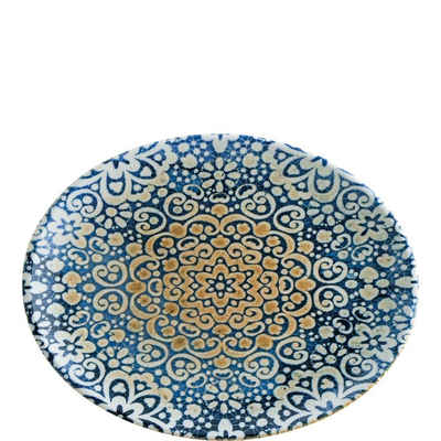Bonna Servierplatte Alhambra, Premium Porzellan, Moove Platte oval Premium Porzellan Blau 1 Stück