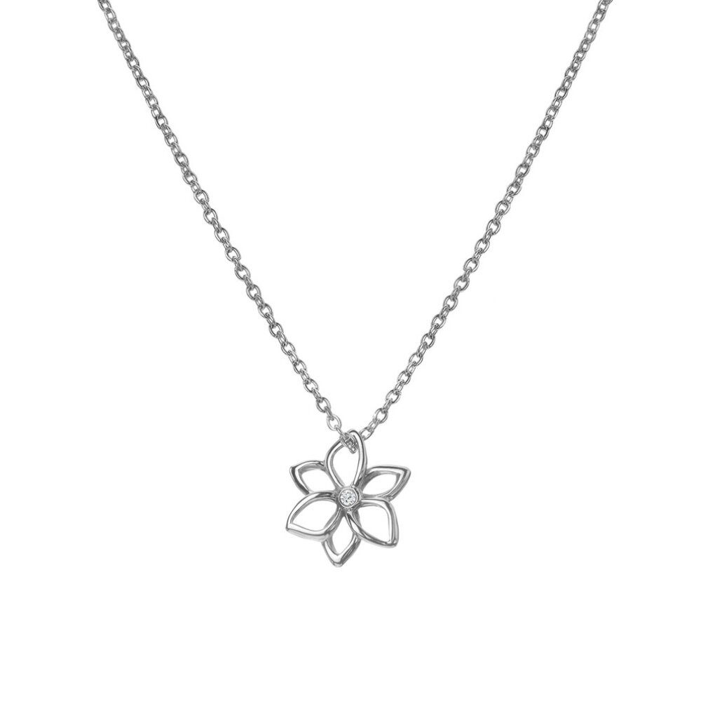 Diamond Kette mit Einhänger Fine Silver Necklace with Diamond Bouquet Diamond Amulets DP894