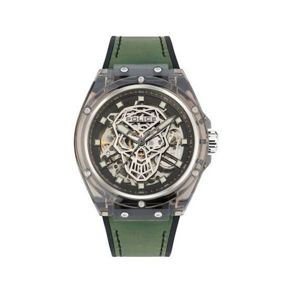 Police Quarzuhr Ice Police Herrenuhr PEWGR1592406 Ø 44 mm Armbanduhr Silikon POLICE Un