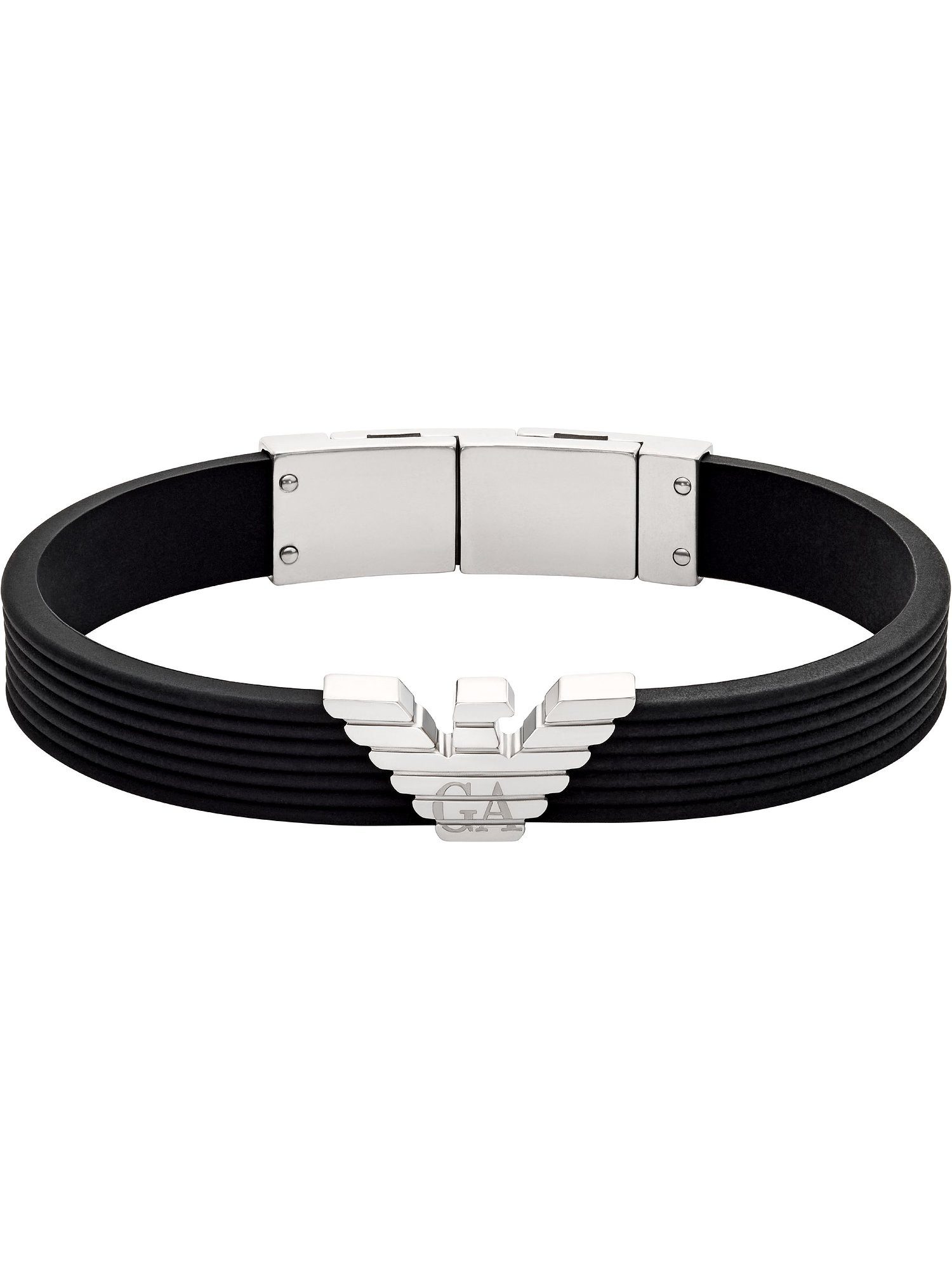 Armband Emporio Armani Herren-Armband Silikon, Edelstahl