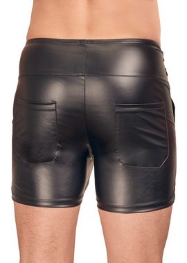 NEK Shorts Herren High Waist-Shorts Mattlook mit Schnallenriemen