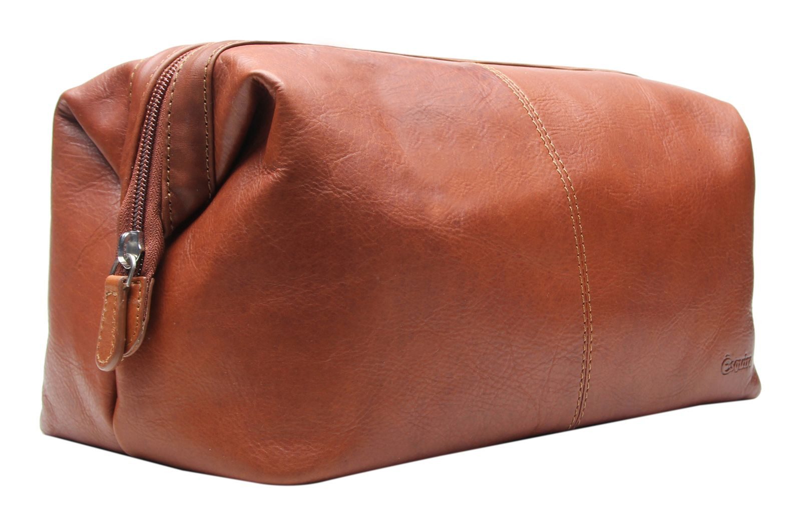 Esquire Kosmetiktasche Cosmetic Bag, aus echtem Leder