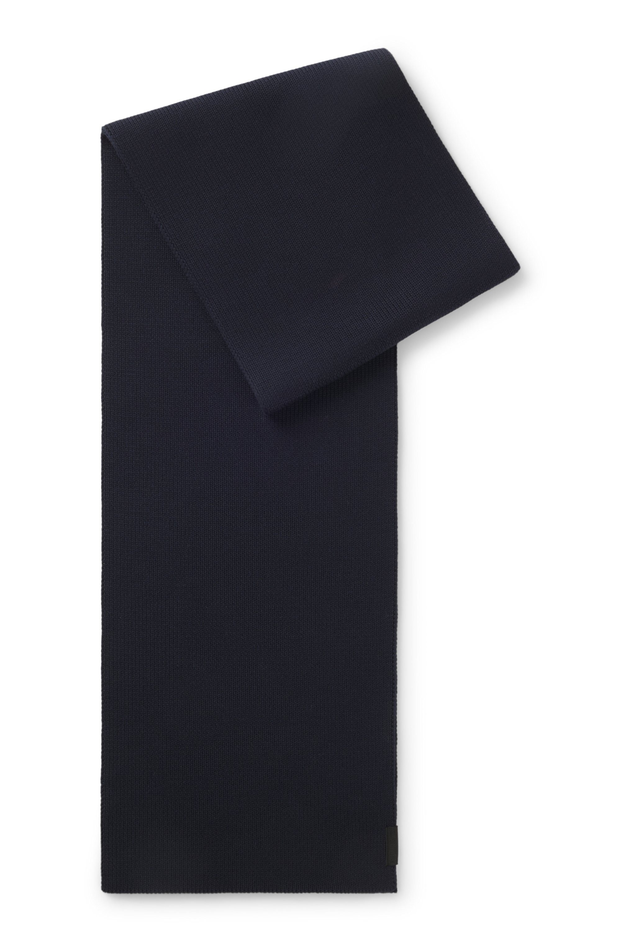 HUGO Strickschal Zential, aus reiner Baumwolle, unisex
