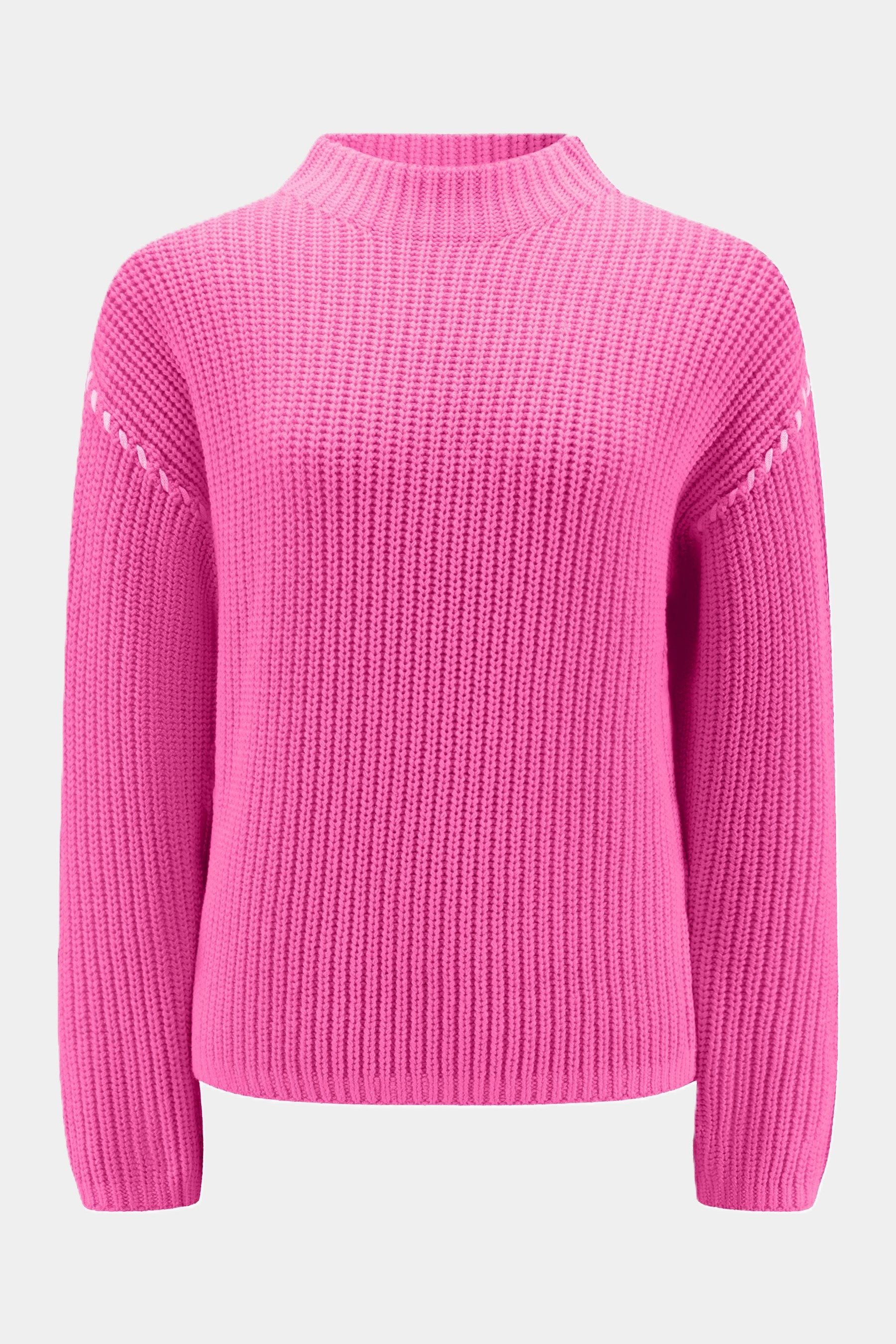 six-o-seven Вязаные свитера Six-o-Seven Grobstrickpullover mit Stehkragen - PINK