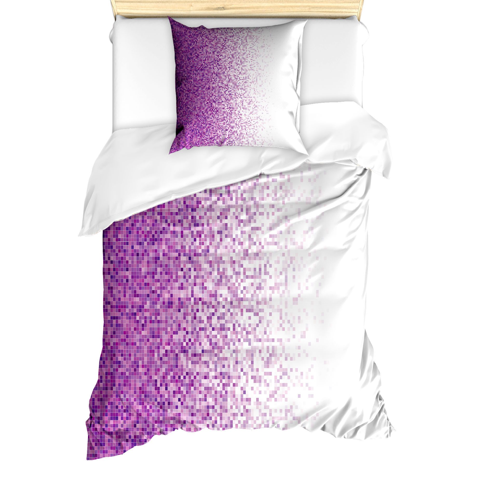 Abakuhaus Bettwäsche Milbensicher Allergiker geeignet mit Kissenbezug, Microfaser, Magenta Digital Stil Mosaiken