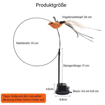 CALIYO Tier-Intelligenzspielzeug Katzenspielzeug, 4 Stück Interaktives Katzen Spielzeug, mit Lustigen Vögeln und Federn, Intelligenzspielzeug für Katzen