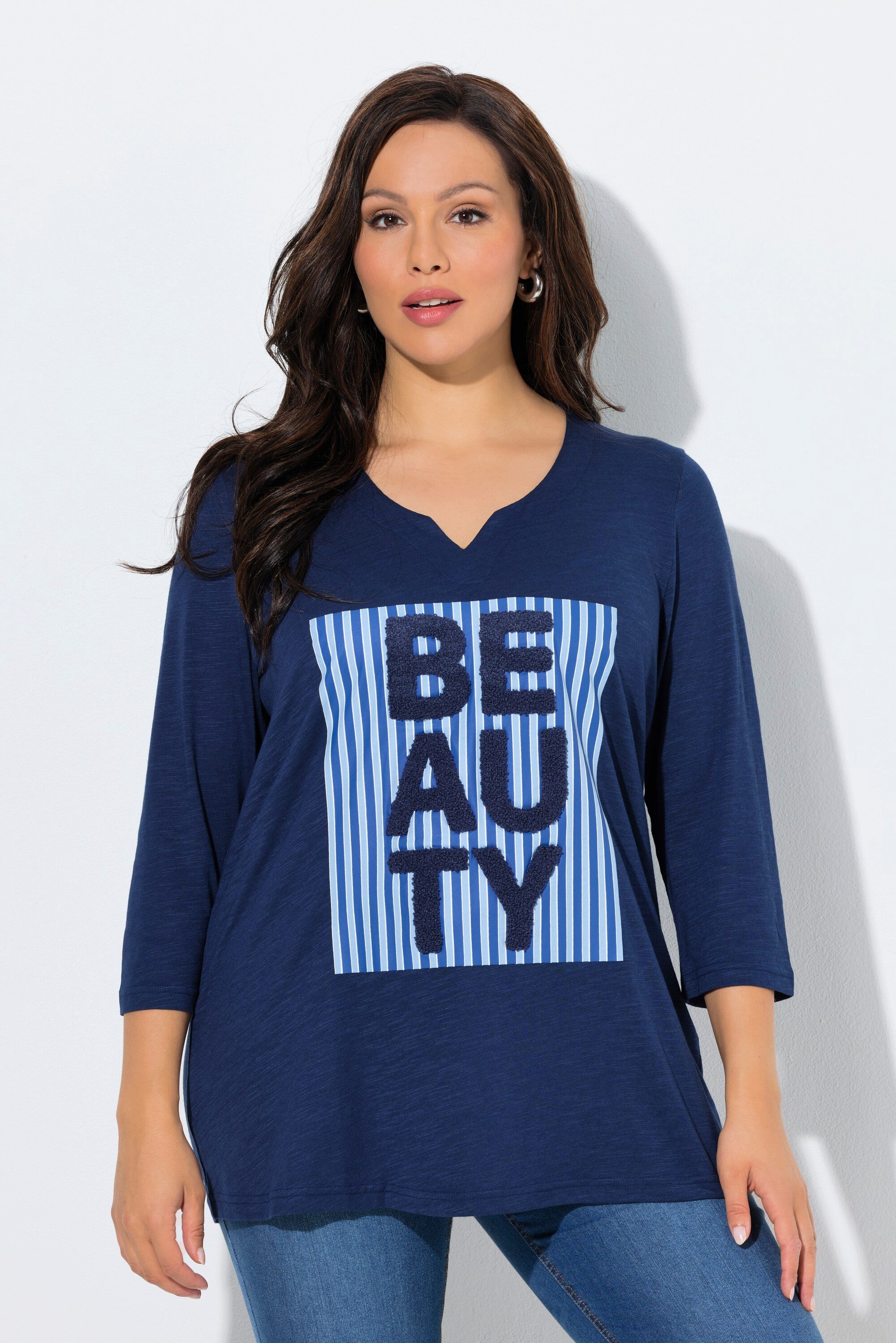 T-Shirt Shirt Beauty Classic V-Ausschnitt 3/4-Arm