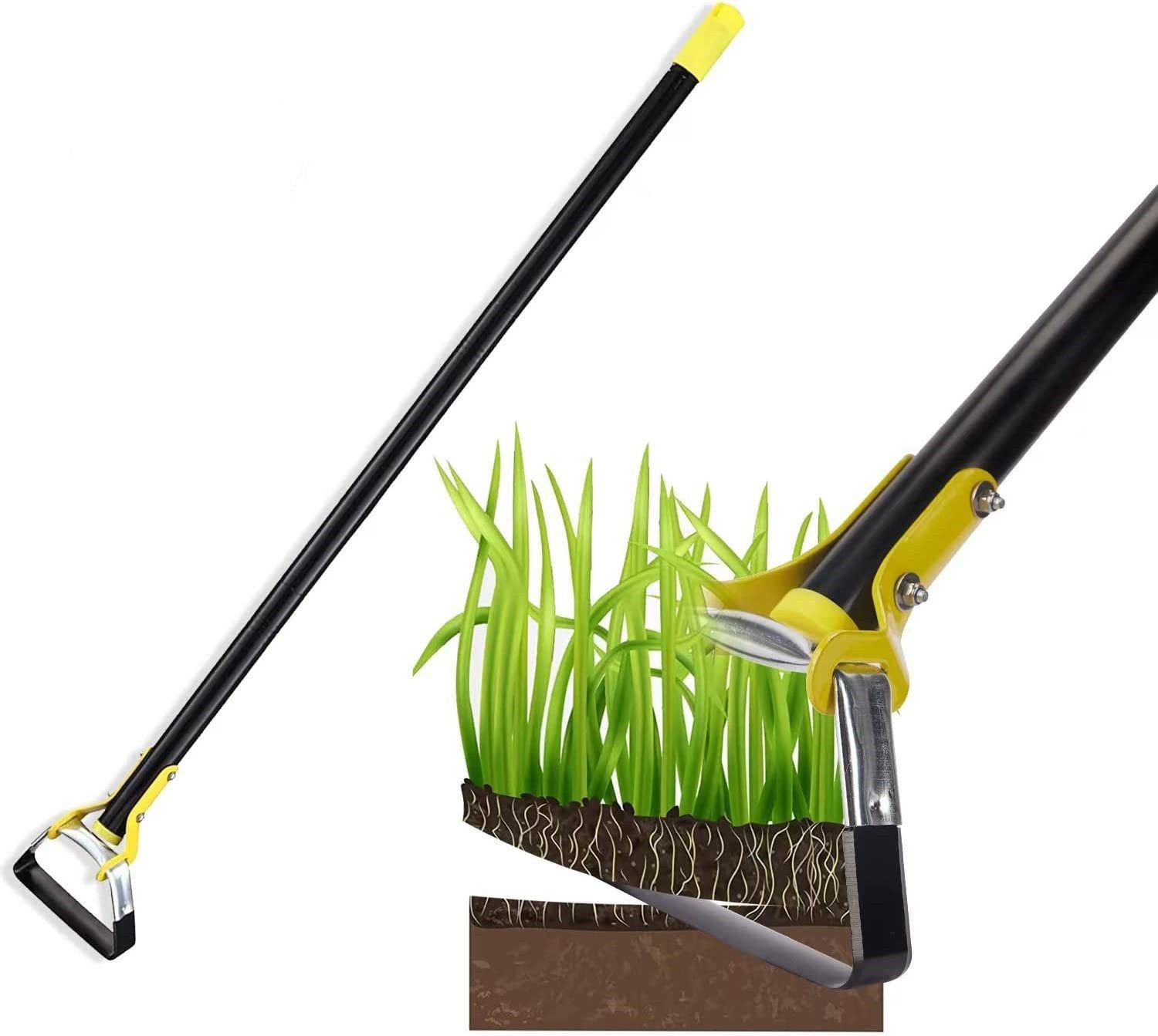 FOUORTUNATE-BEE Gartenhacke Gartenhacke mit Stiel 152 cm, Pendelhacke für Unkraut und Boden, Für Gemüsebeete, Gartenarbeit, Lockern, Säen und Jäten ideal