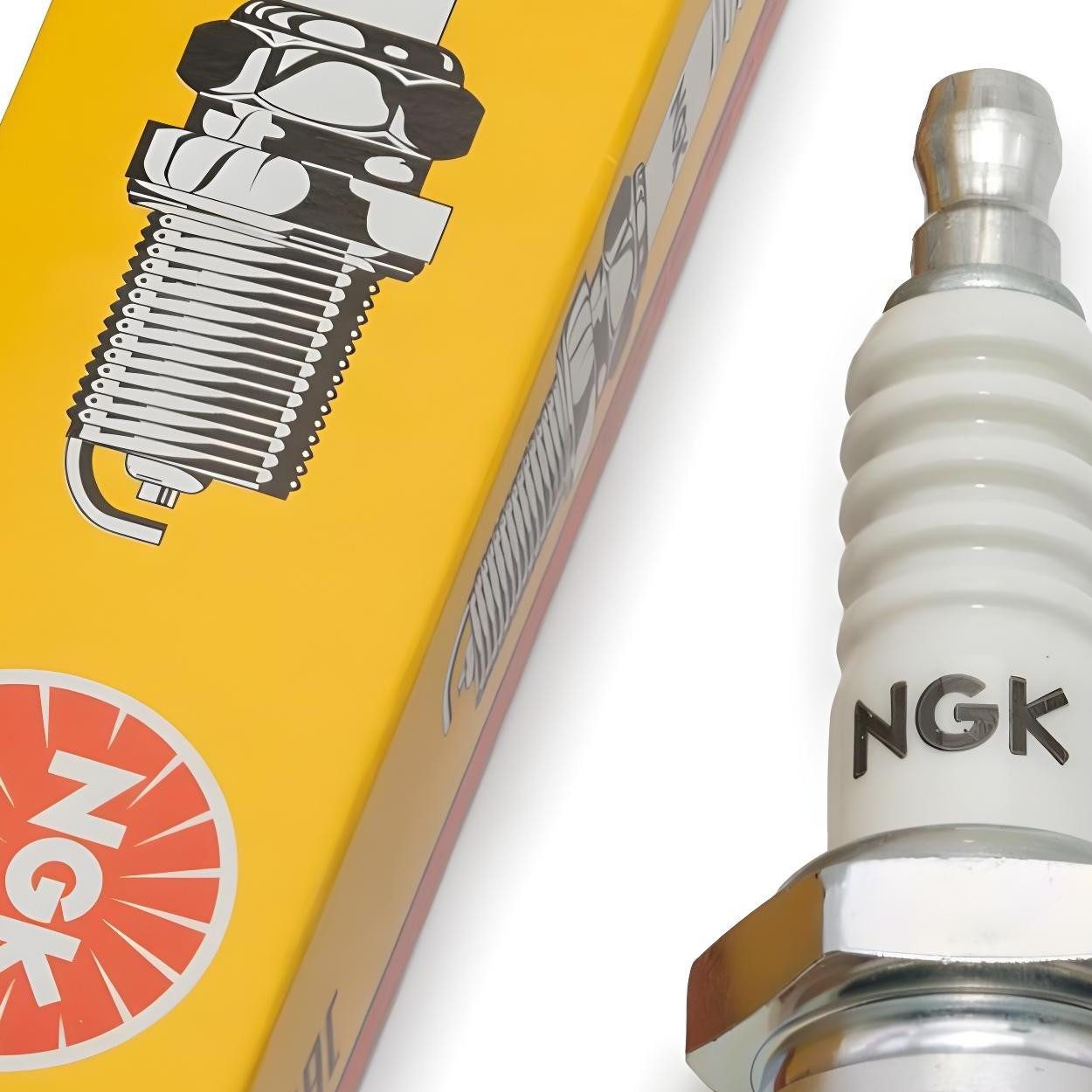 NGK Zündkerze Set 2x B10HS Zündkerze, 12,7mm Kurzgewinde Ø 14,0mm Hex 20,8mm