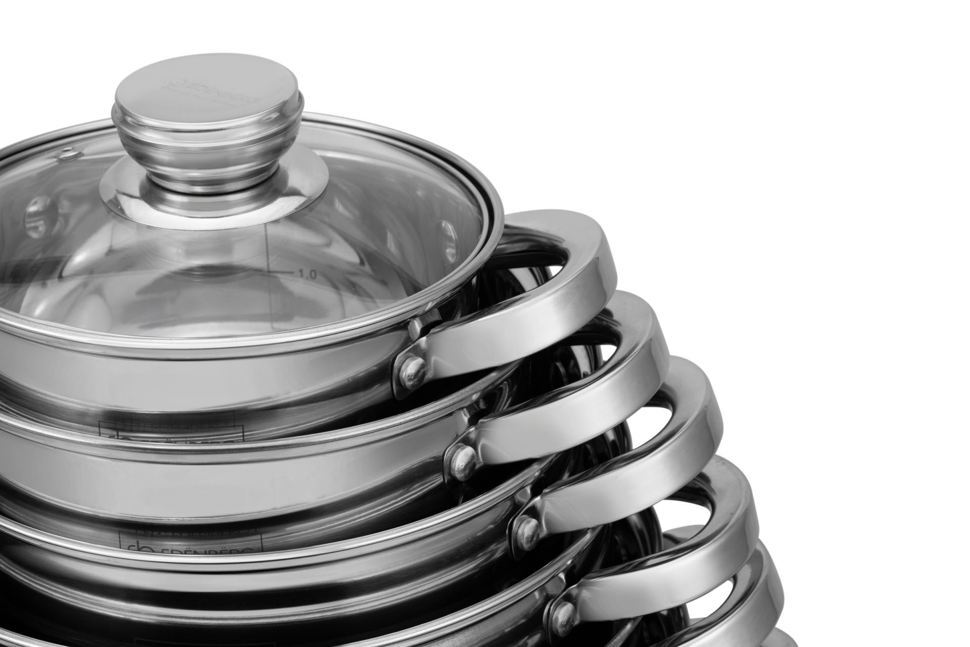 Edenberg Topf-Set Edelstahltöpfe in 6 verschiedenen Größen, große und kleine Töpfe, Aluminium, Edelstahl, Glas (Entdecken Sie zeitlose Eleganz und höchste Funktionalität mit diesem hochwertigen Topfset aus rostfreiem Edelstahl – die perfekte Wahl für anspruchsvolle Köche und stilvolle Küchen!, 12-tlg., Zeitloses Design des Topfsets. Eine ideale Geschenkidee)