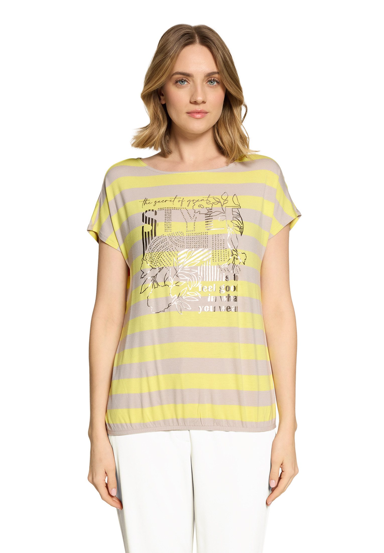 Kurzarmshirt Damen mit Gummizug
