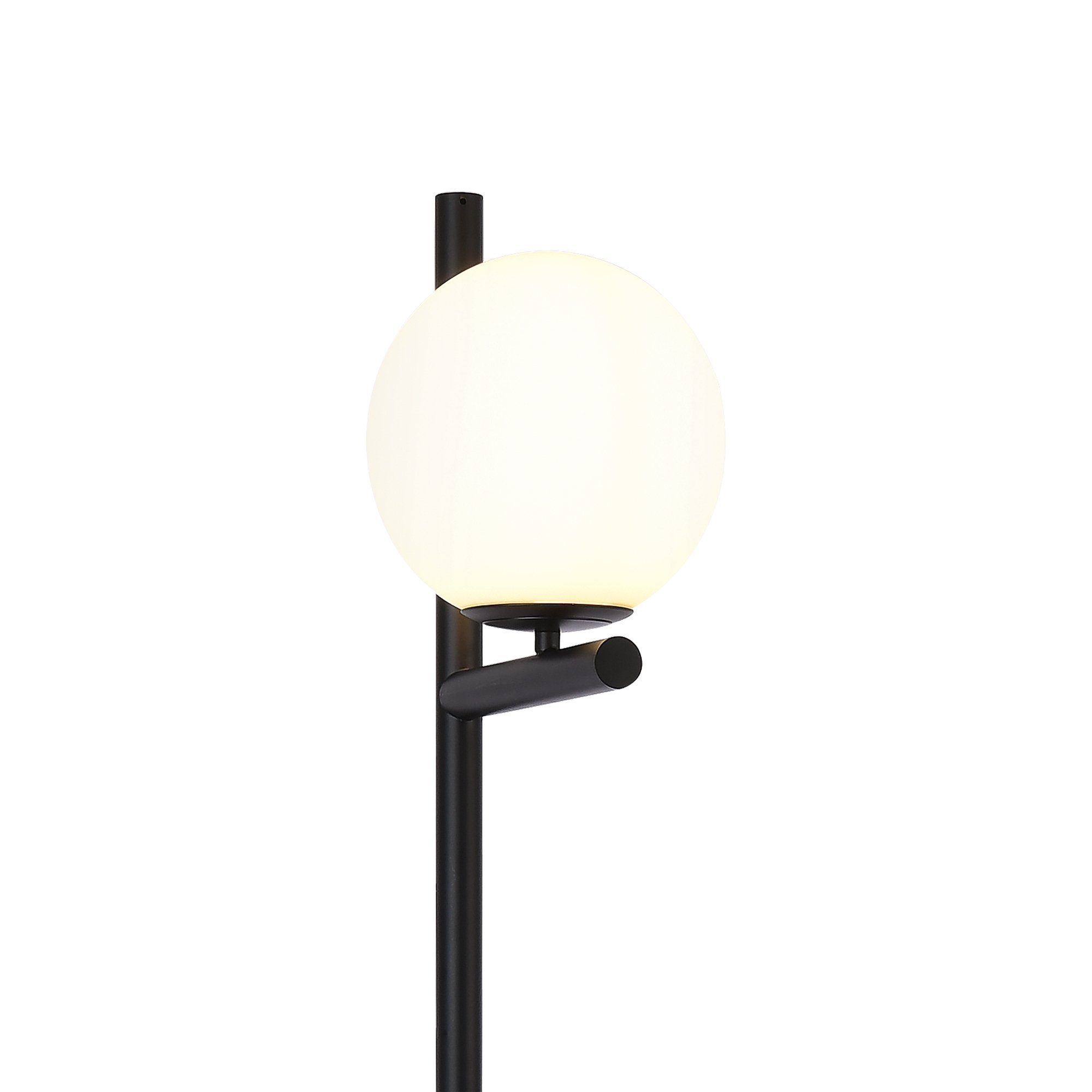 lux.pro Stehlampe, Metall cm und ohne Schwarz Weiß E27 1 Leuchtmittel, Glas 154 x »Aberdaron«