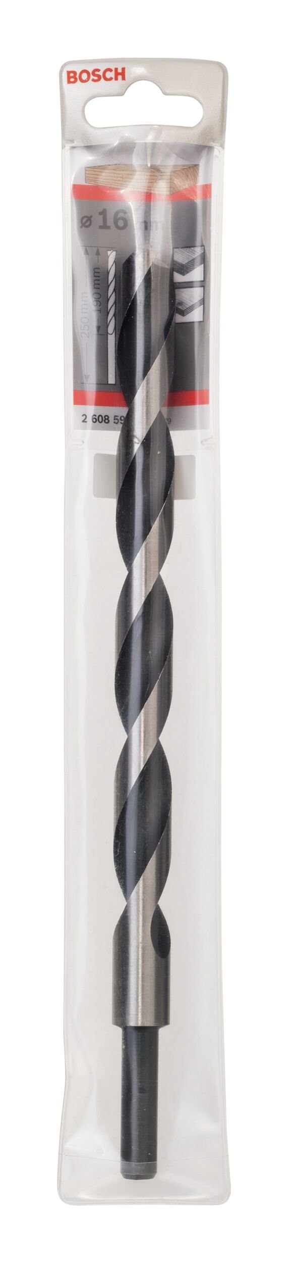 BOSCH Holzbohrer, M-Spitze Maschinenholzbohrer - 16 x 250 x 10 mm