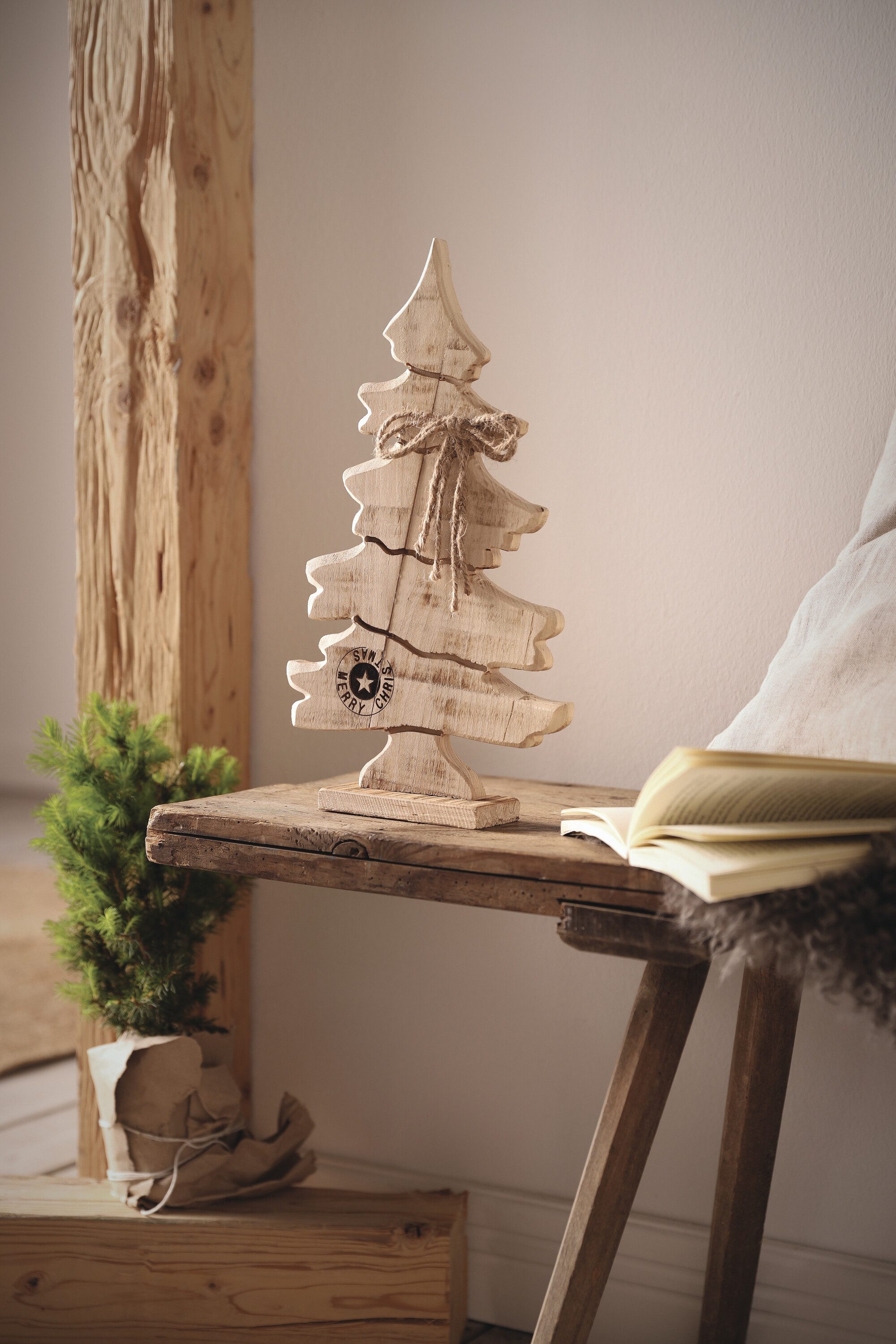 Frank Flechtwaren Dekoobjekt, Holzdeko Branded Tree