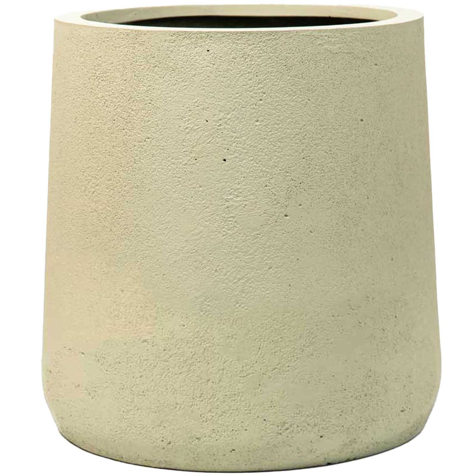 VIVANNO Blumentopf Fiberglas VEKRA Rund - Vesuvbeige Matt (1 St), 42x40 cm