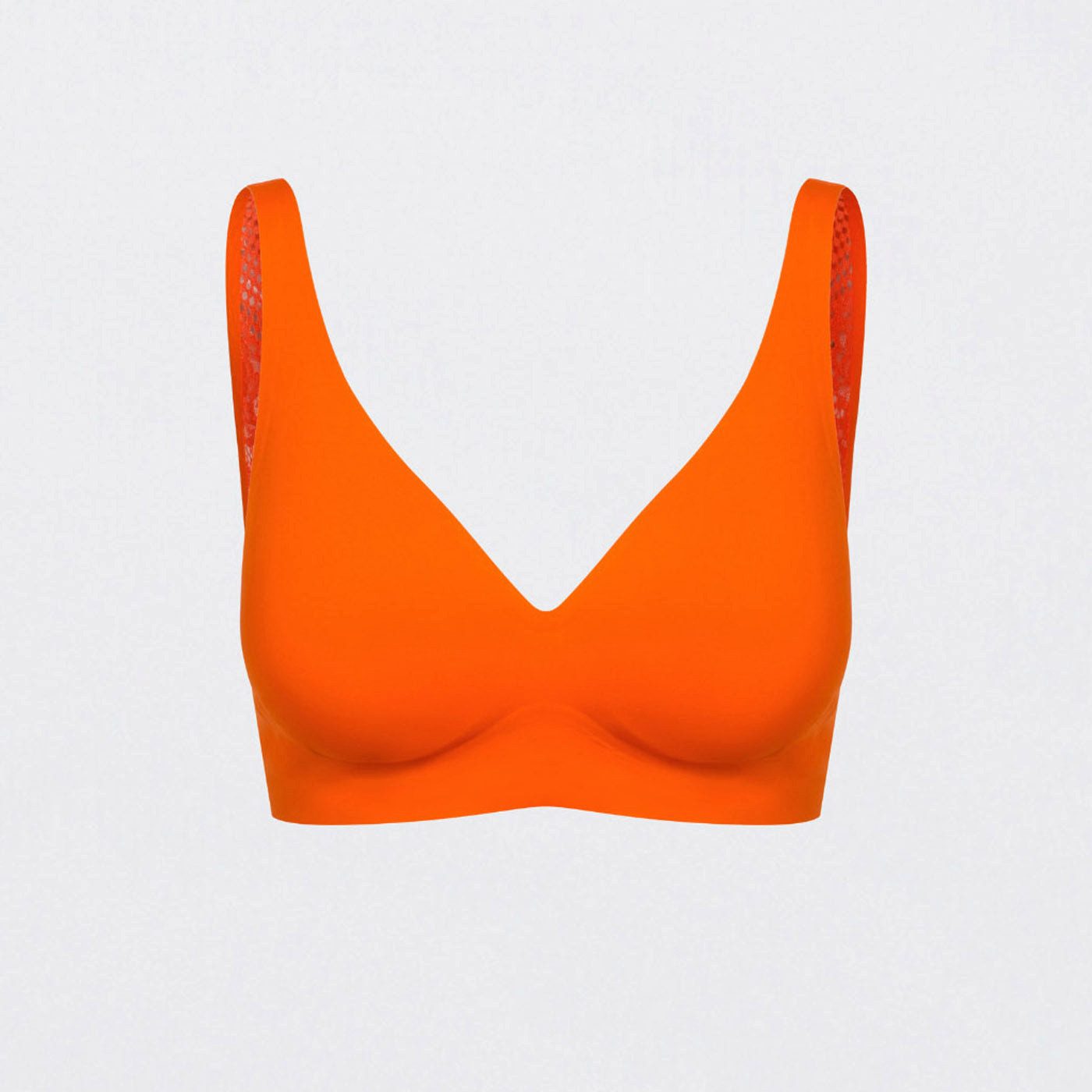 Creamy Fabrics Soft-BH Comfort Push up BH mit Spitze-Sunset Orange-S (1-tlg)
