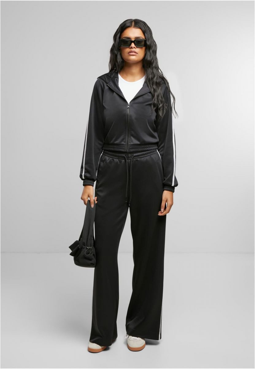 URBAN CLASSICS Trainingshose Ladies Wide Leg Track Pants Trainingshose Damen