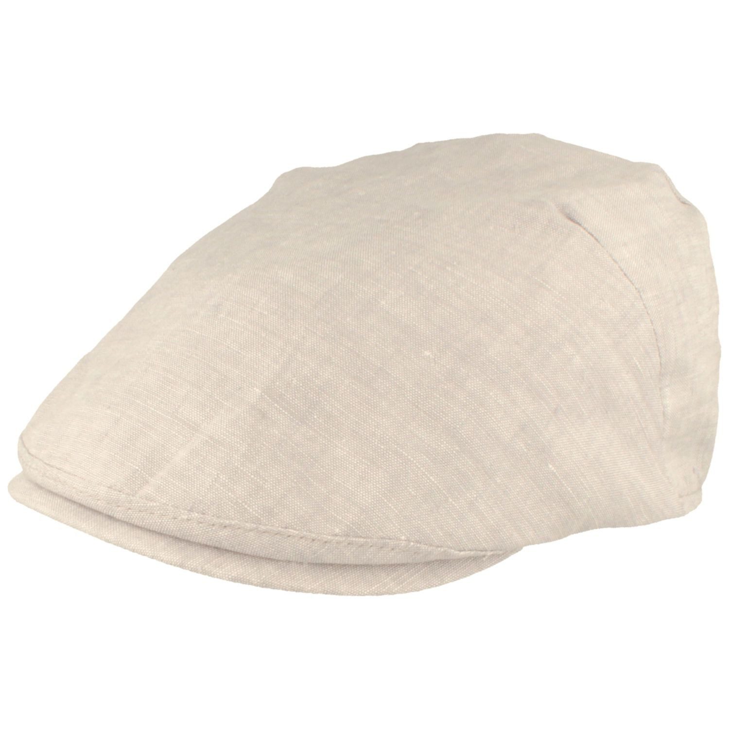 Breiter Schiebermütze sehr leichte einfarbige Flatcap aus 100% Leinen