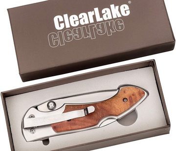 ClearLake Taschenmesser Hiker, (1 St), 7CR17, Griffschalen aus Ulmenholz