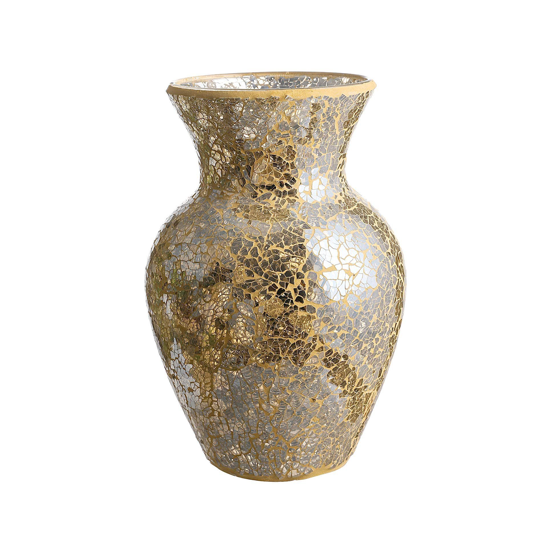 Gold Glas (Gold), Mosaik-Glasvase cm Housewares 26 Whole Dekovase