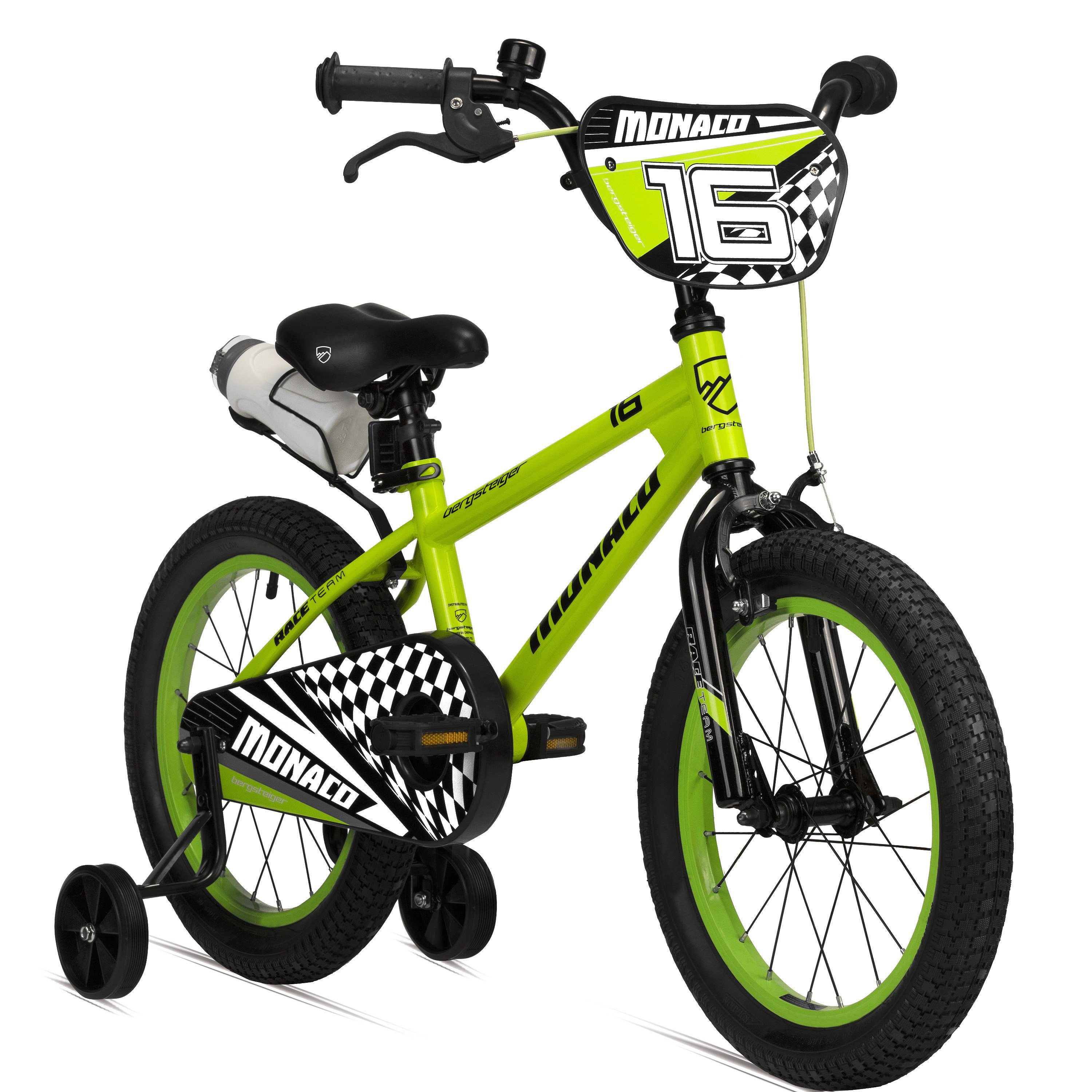 Kinderfahrrad Monaco 16 Zoll, geeignet für 4, 5, 6 Jahre, BMX