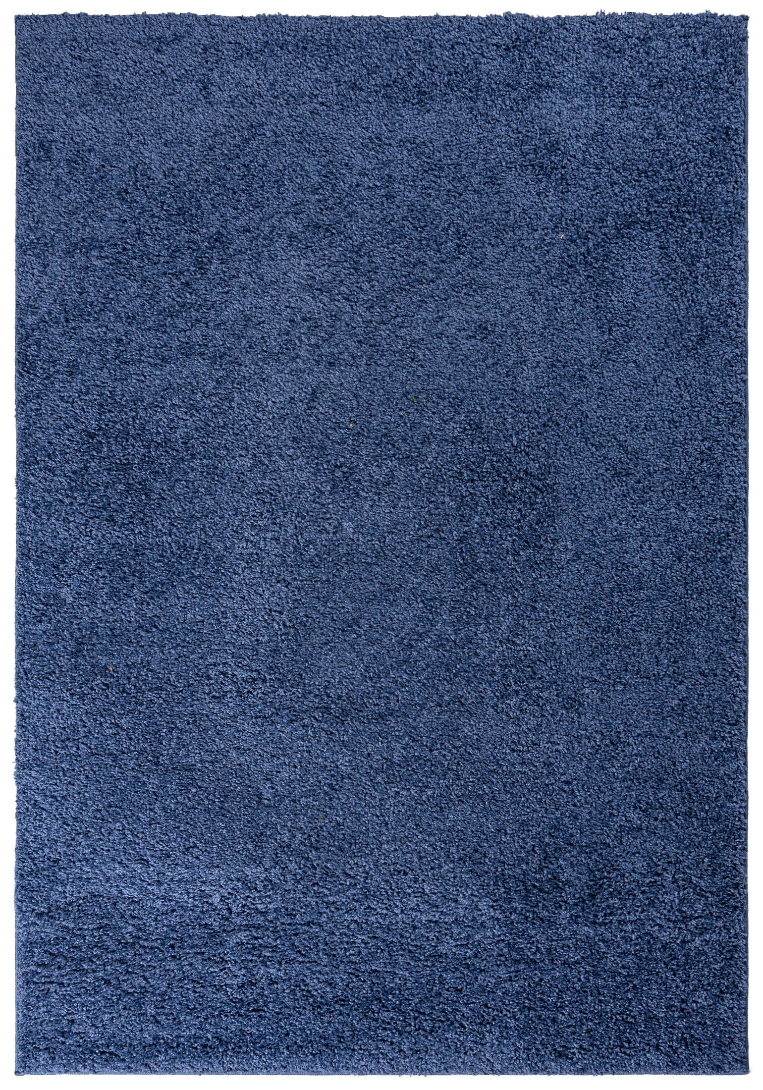 Hochflor-Teppich Hochflor Shaggy Teppich für Wohnzimmer - Höhe 30 mm Blau Dunkelblau, Mazovia, 80 x 150 cm, Pflegeleicht, Einfarbig Uni, Langflor, Rechteckig, Weich Blau Dunkelblau / 7388A