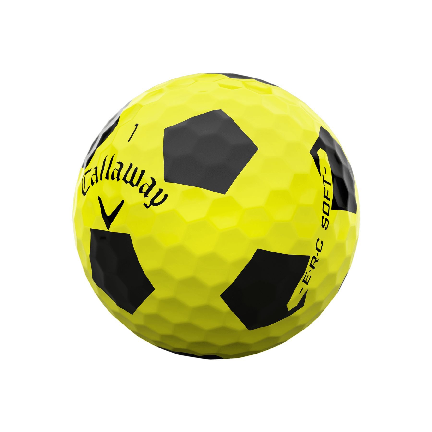 Callaway Golfball Callaway E.R.C. Soft Truvis Yellow Golfbälle – Maximale Länge, weiches, maximale Länge, weiches Gefühl und zuverlässige Kontrolle