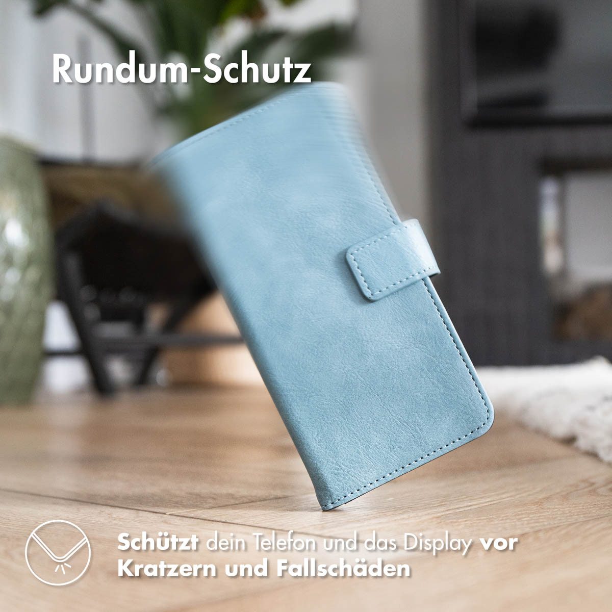 imoshion Smartphone-Mappe imoshion Luxuriöse Klapphülle Samsung Galaxy S25 / S24 - Hellblau – Bild 5 von 5