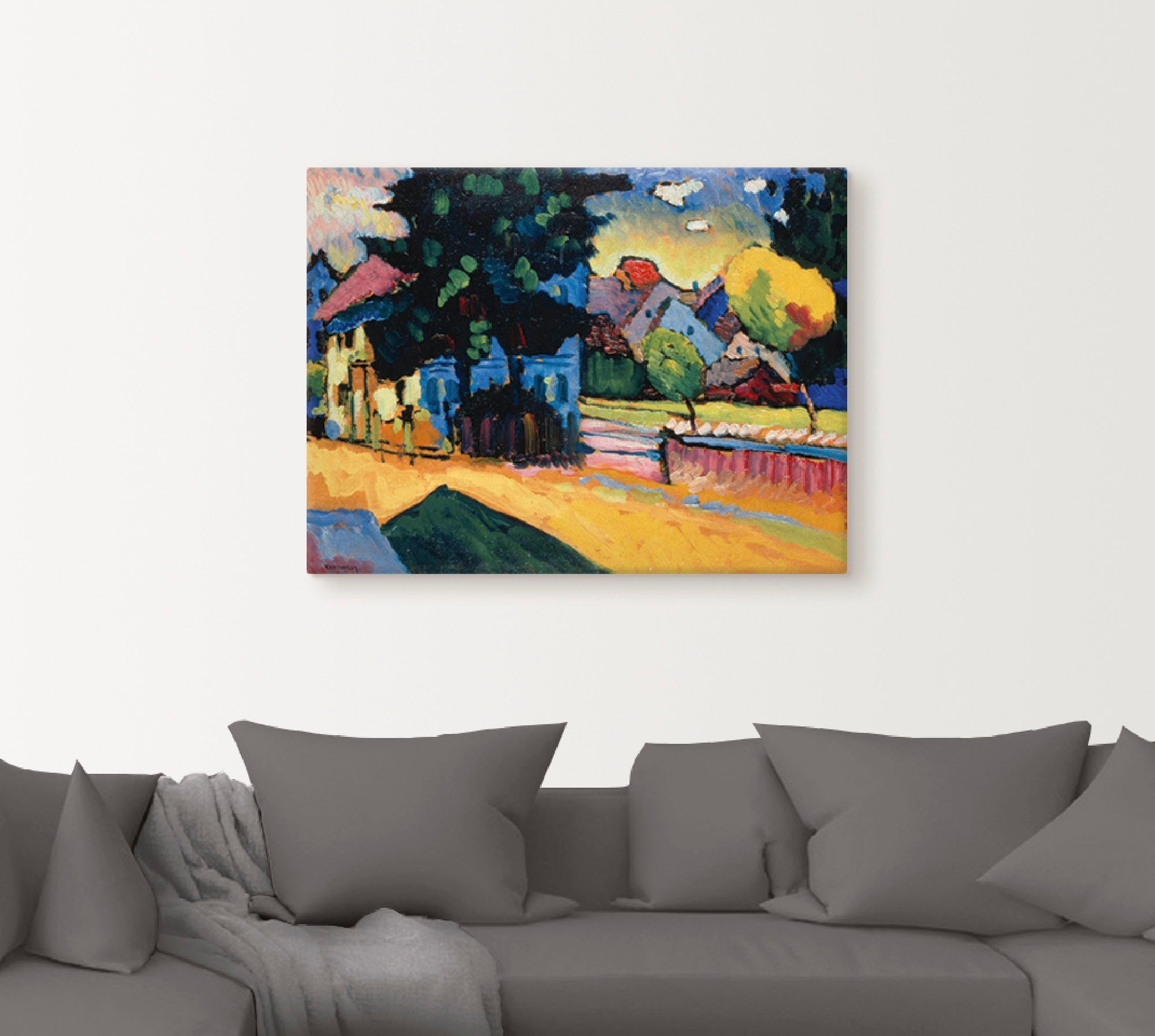 Haus, Artland als mit - Murnau zur St), Leinwandbild, Wandaufkleber Poster Größen Europa Studie versch. Wandbild oder in (1 Landschaft
