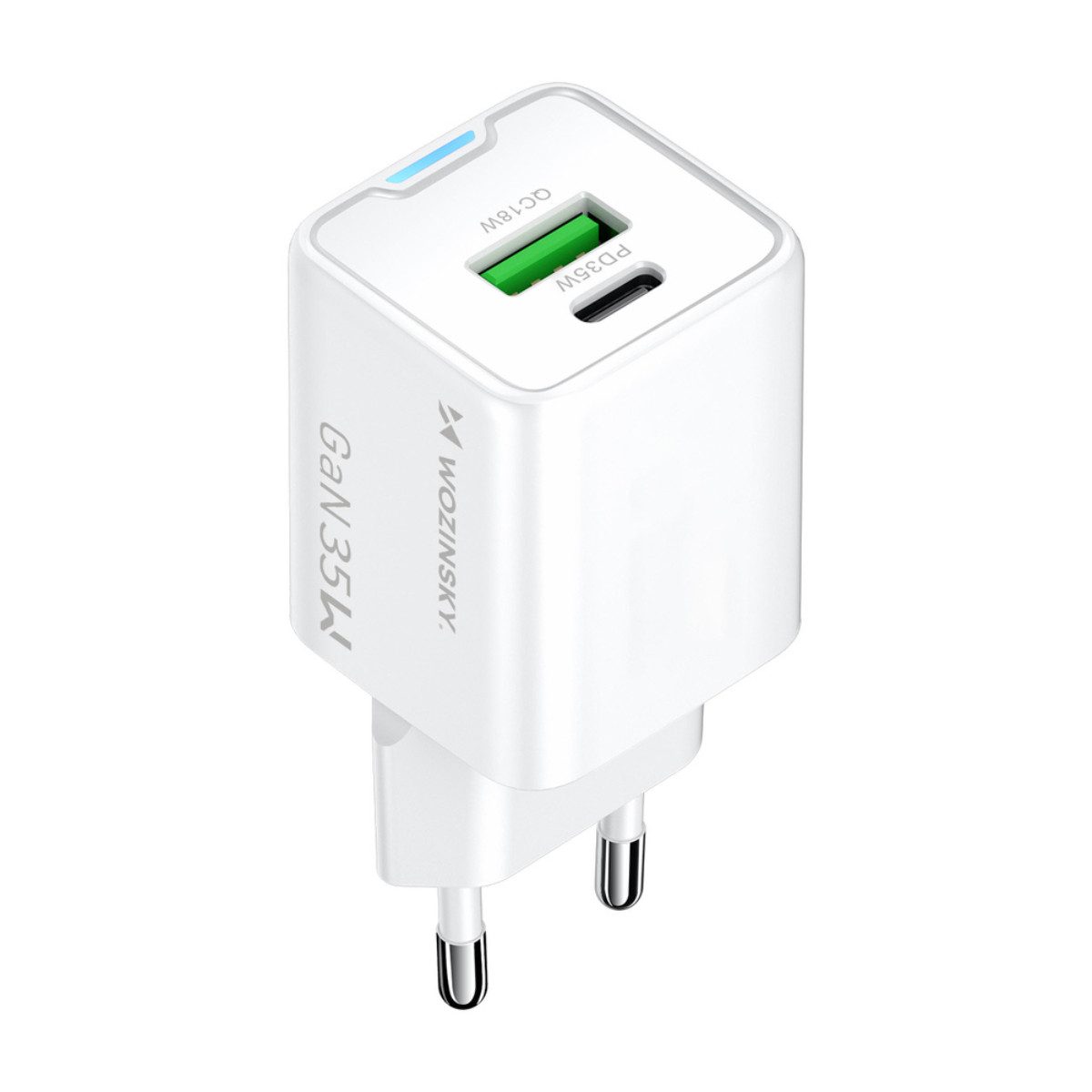 Wozinsky WWC-35W USB-Ladegerät (3000 mA, 35 W GaN Ladegerät mit USB-C und USB-A)