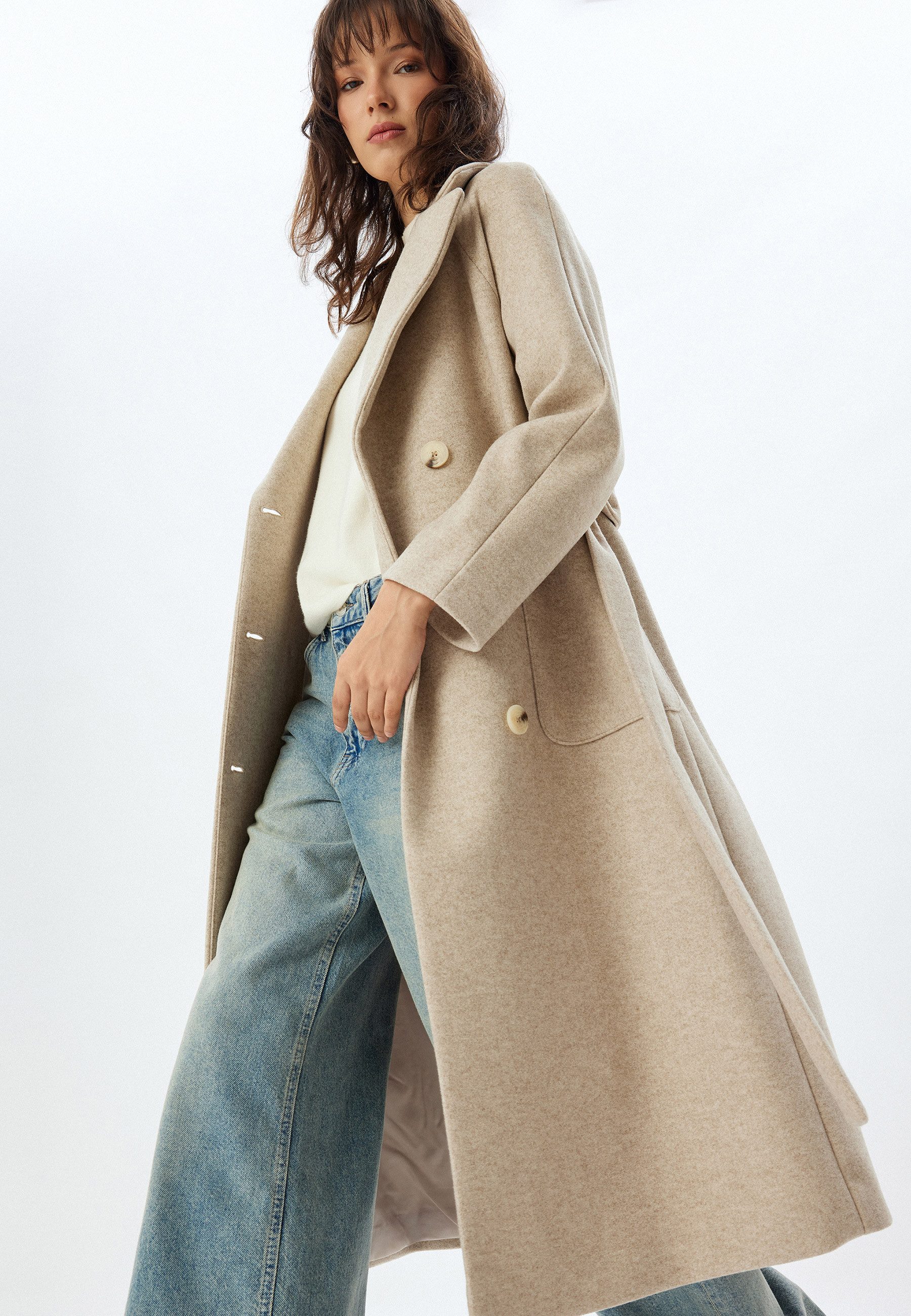 Langmantel Regular Jacket Kragen