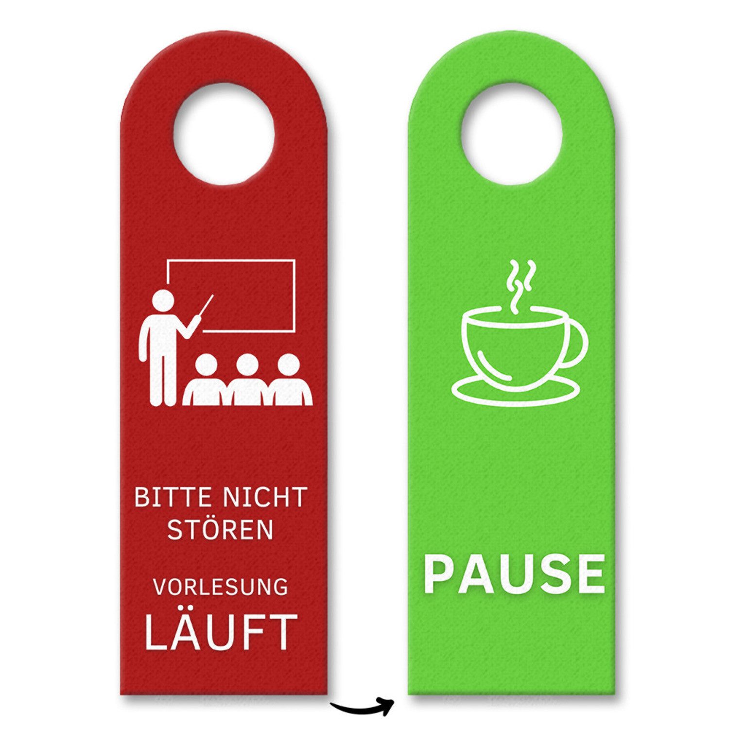 Dekohänger Bitte nicht stören Vorlesung - Pause Türhänger