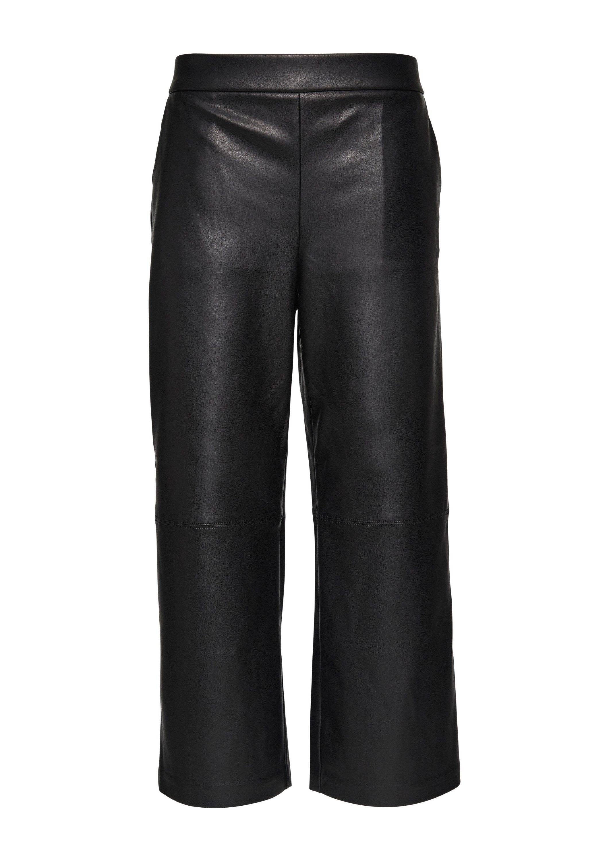 s.Oliver Culotte Hose Culotte aus Lederimitat mit Nahtdetails günstig online kaufen