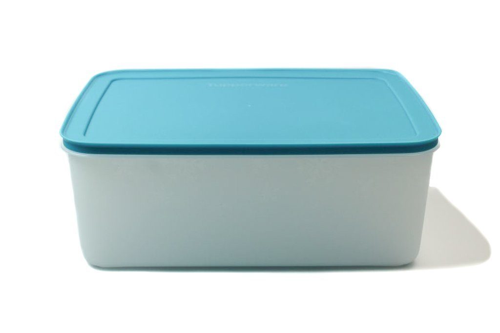 TUPPERWARE Frischhaltedose Eiskristall 5,7 L türkis weiß