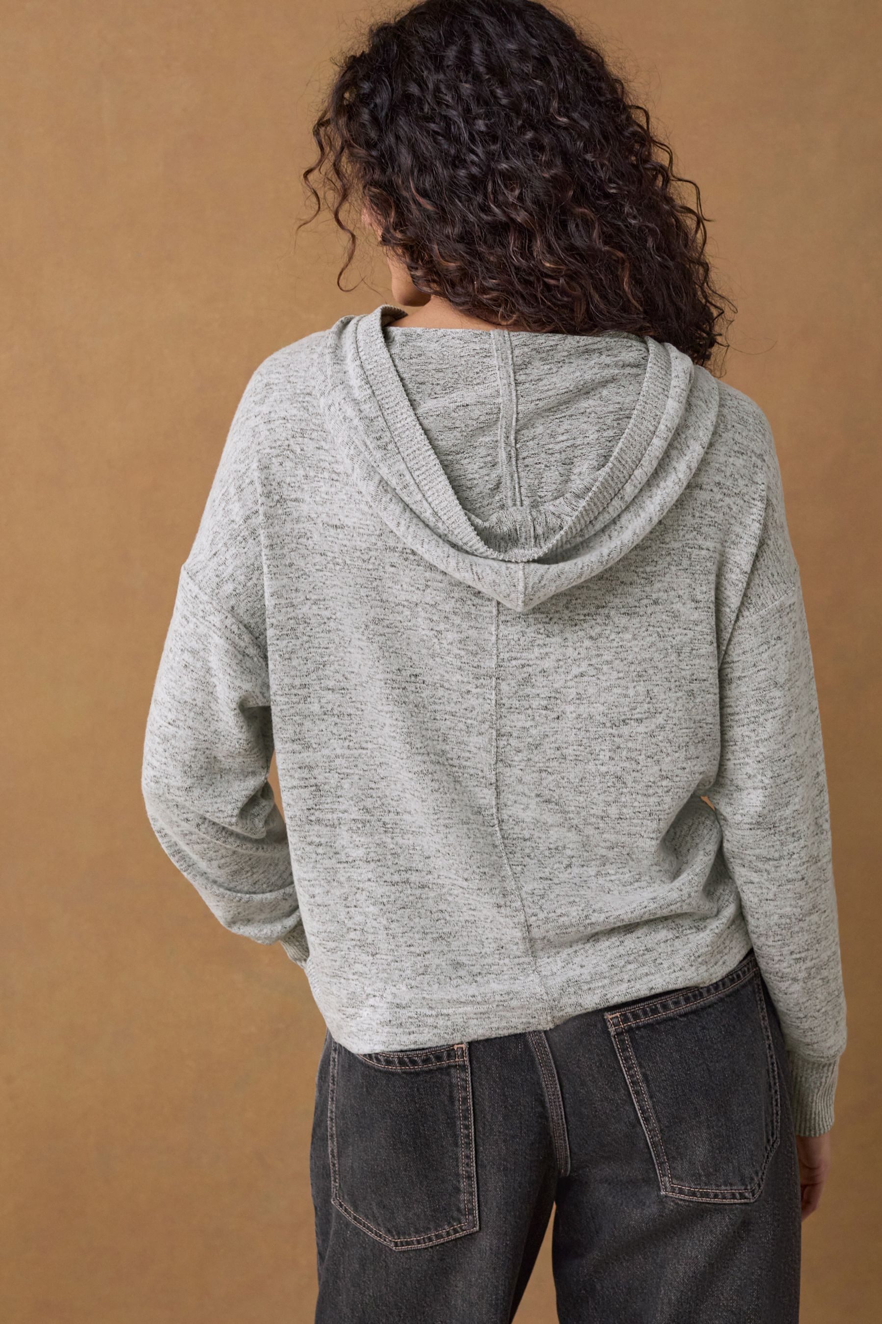 Next Kapuzenshirt Leichtes, flauschiges Jersey-Kapuzensweatshirt (1-tlg) günstig online kaufen
