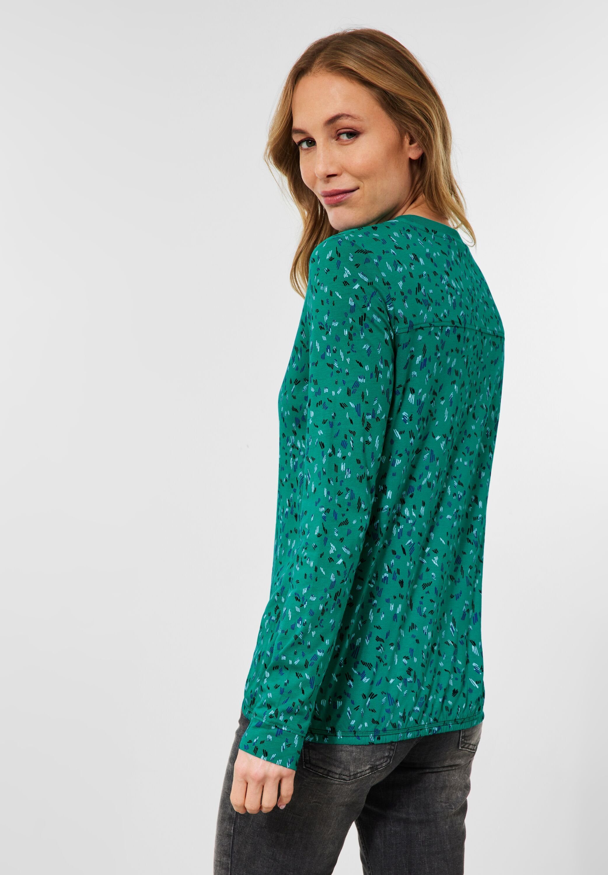 CECIL V-Shirt mit allover Print