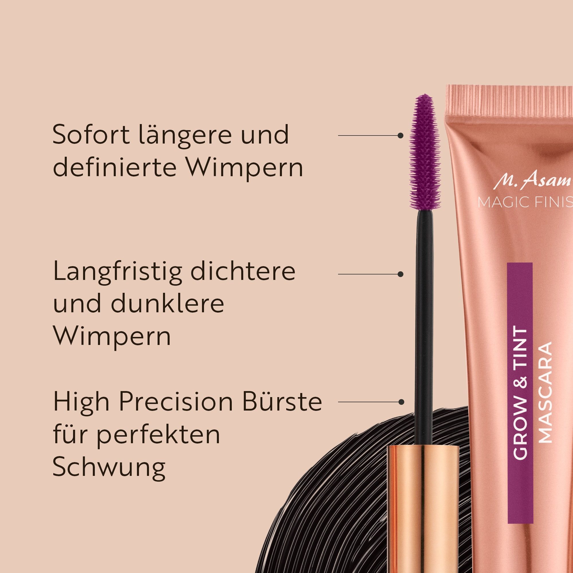 asambeauty Mascara Grow & Tint Mascara Deep Black