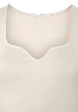 Vivance Shirttop (2er-Pack) mit herzförmigen Dekolleté