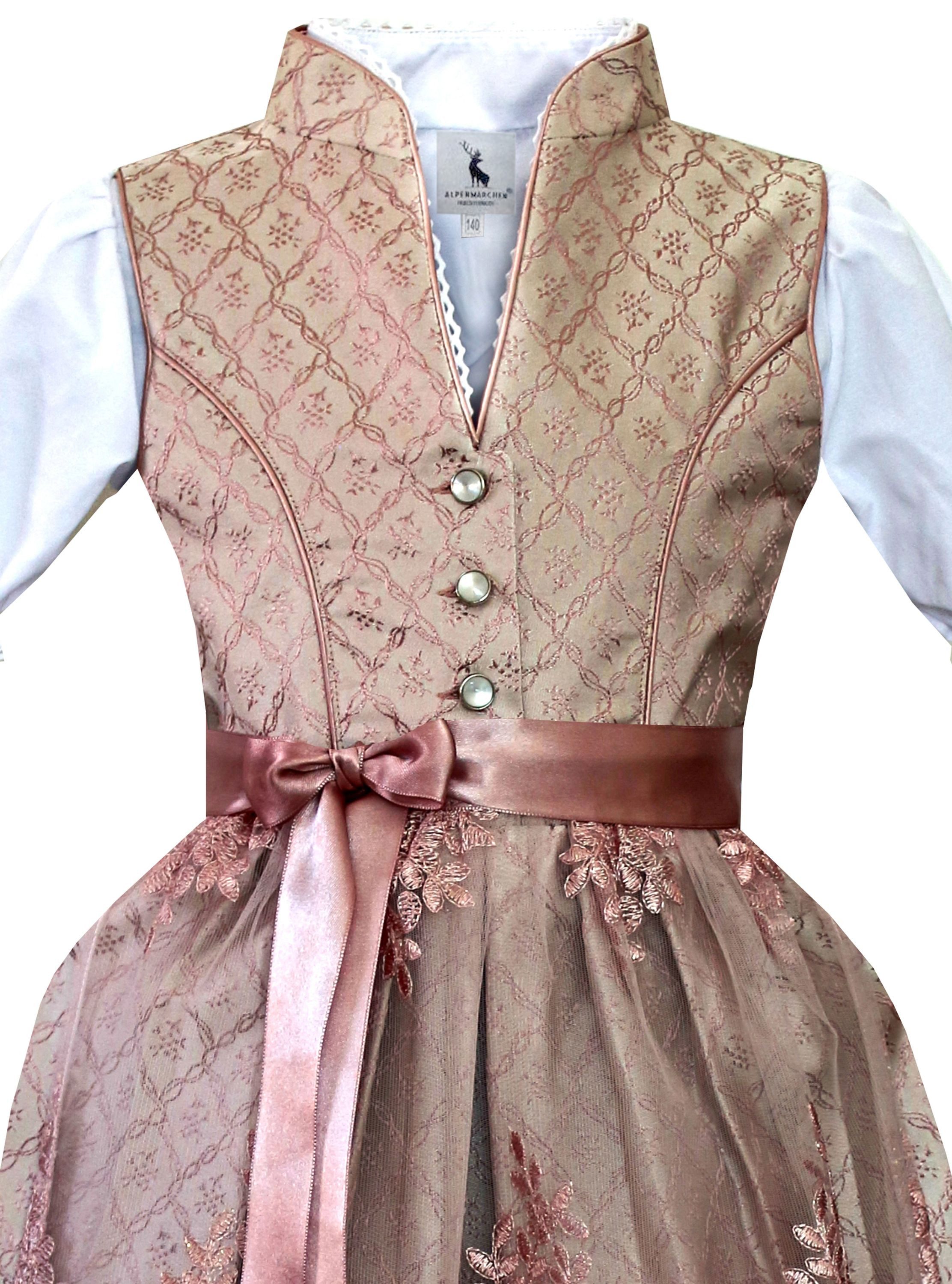 Alpenmärchen Dirndl Kinderdirndl Bella in Rosa - ALM-K979 – Bild 2 von 3