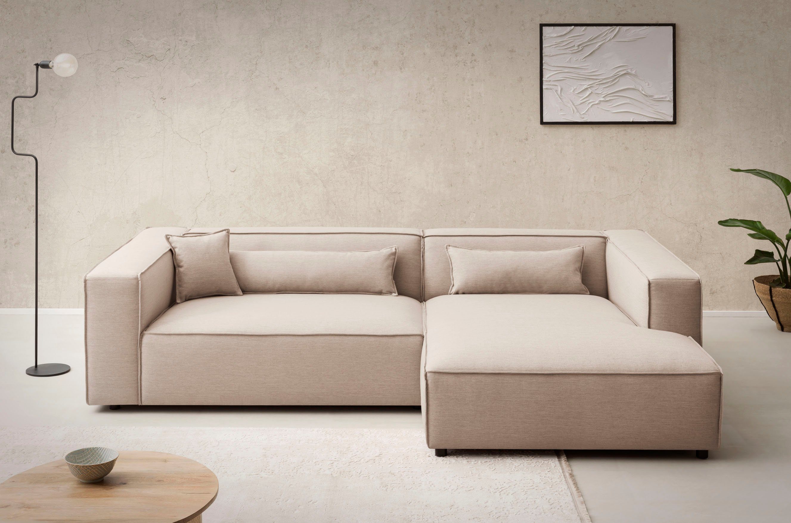 LeGer Home by Lena Gercke Ecksofa "PIARA XXL, Big-Sofa, Cord, Leinenoptik o günstig online kaufen