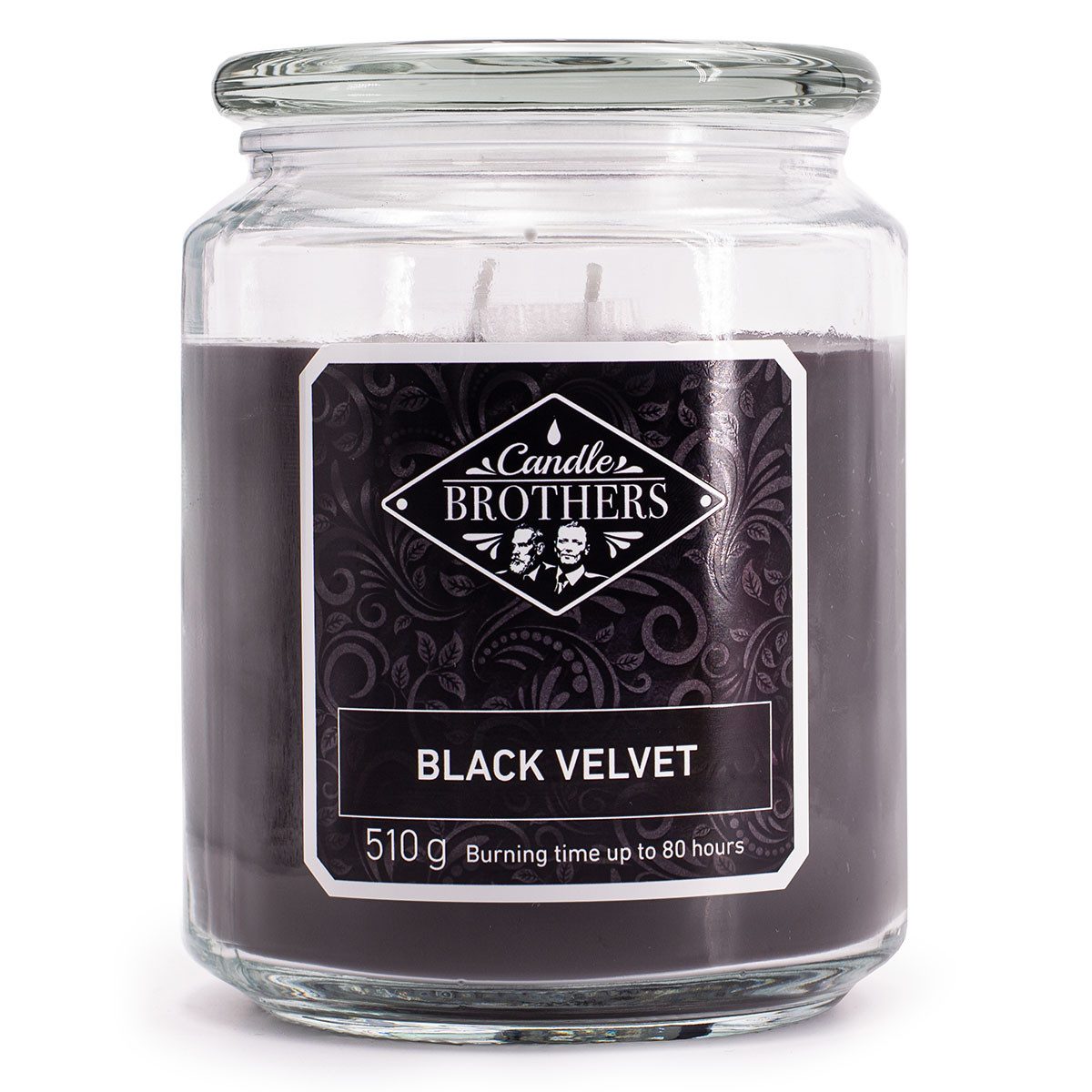 Candle BROTHERS Duftkerze Black Velvet - 510g (1-tlg), Brenndauer 100 Stunden, Duftkerze Frisch